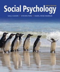 Social Psychology – Hardcover By Kassin, Saul – ACCEPTABLE