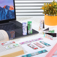 Zonon 48 Pcs Bible Verse Magnetic Christian Bookmarks 0.8X4.7In Inspirational Sc