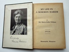 1920 MY LIFE IN A MORMON HAREM Marion Williams Book LDS History Polygamy Women