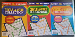 Lot of 3 KAPPA Circle-A-Word Collection Puzzle Books +Bent & Wiggly-Number Finds