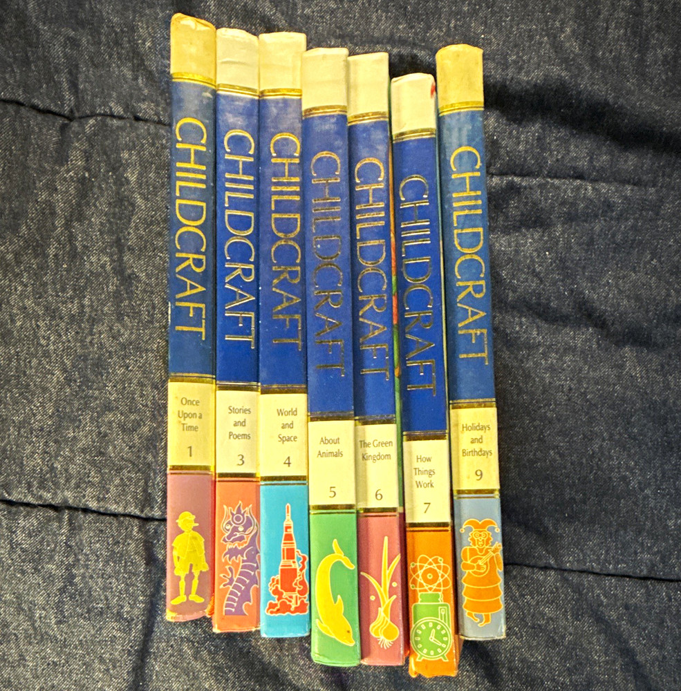 Childcraft Illustrated Hardcover Book Lot 1, 3, 4, 5, 6, 7 & 9
