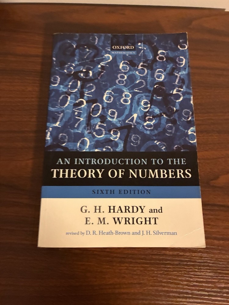 An Introduction to the Theory of Numbers 6E PB Hardy & Wright