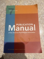 APA Publication Manual 7th Edition (Official APA Style Guide) Paperback