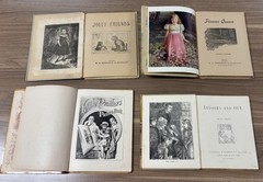 Early 1900s Lot of 4 ANTIQUE Childrens Picture Books Hardback Donohue Myra Dhiel