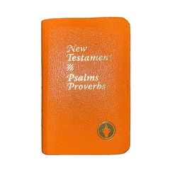 Gideon Pocket Bible New Testament Psalms Proverbs Orange King James Version