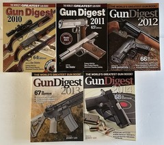 Lot 5 Gun Digest 2010–2014 Deluxe Anniversary Editions 64th–68th Annuals +DVD