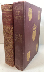 Lot 2 books 1910-15 stories, travel in Europe w/photos, Mediterranean Borderland