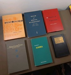 Vintage School Textbooks Lot Of 6 Arithmetic Biology Chemistry Physics Pre-Owned