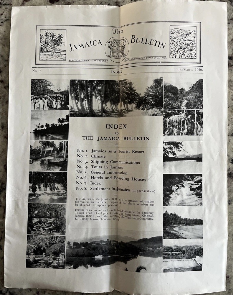 Vintage 1930 Jamaica Travel Brochure Hotel Directory Trade Development Board