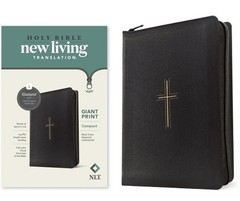 Holy Bible : New Living Translation, Black Cross, Leatherlike, Filament-enabl…