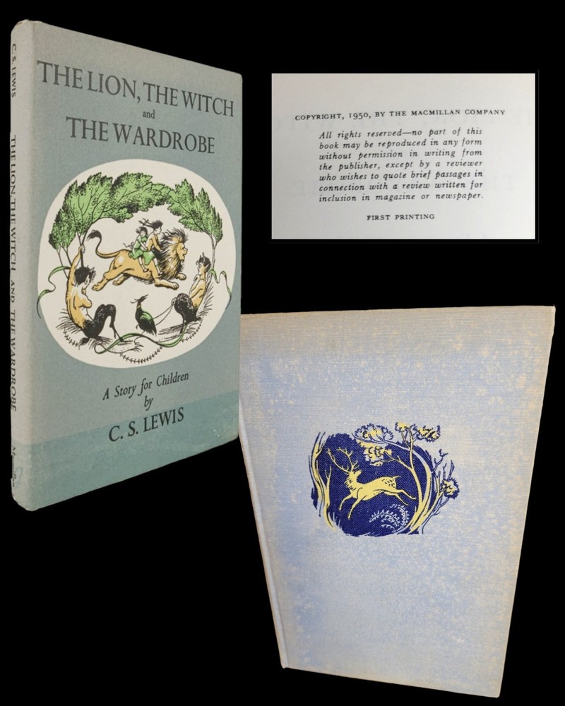 C. S. Lewis, The Lion the Witch & the Wardrobe, First Edition, Macmillan 1950