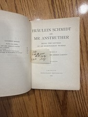 Countess Van Arnim “Fraulein Schmidt & Mr Anstruther”, 1907 Tauchnitz Edition