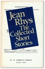 Jean Rhys / THE COLLECTED SHORT STORIES Uncorrected Proof 1st 1986