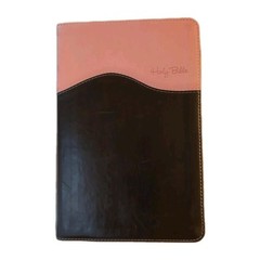 Bible NIV In An Italian Duo-Tone leather Cover 6″x 8.75″ Pristine