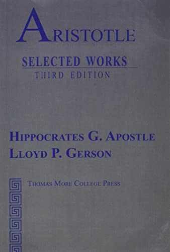 Aristotle: Selected Works – Paperback, by Aristotle; Hippocrates G. – Acceptable
