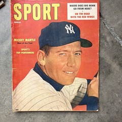 Sport Magazine March 1957 Vintage Sports Baseball Mickey Mantle Cover