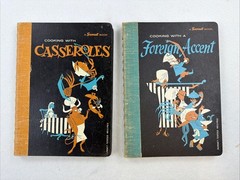 Lot of 2 Vintage Sunset Cookbooks 1950s Casseroles & Cooking with Foreign Accent