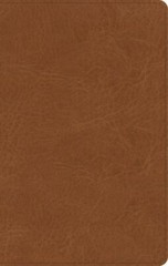 CSB Single-Column Personal Size Bible, Saddle Genuine Leather, Black Letter, Pre
