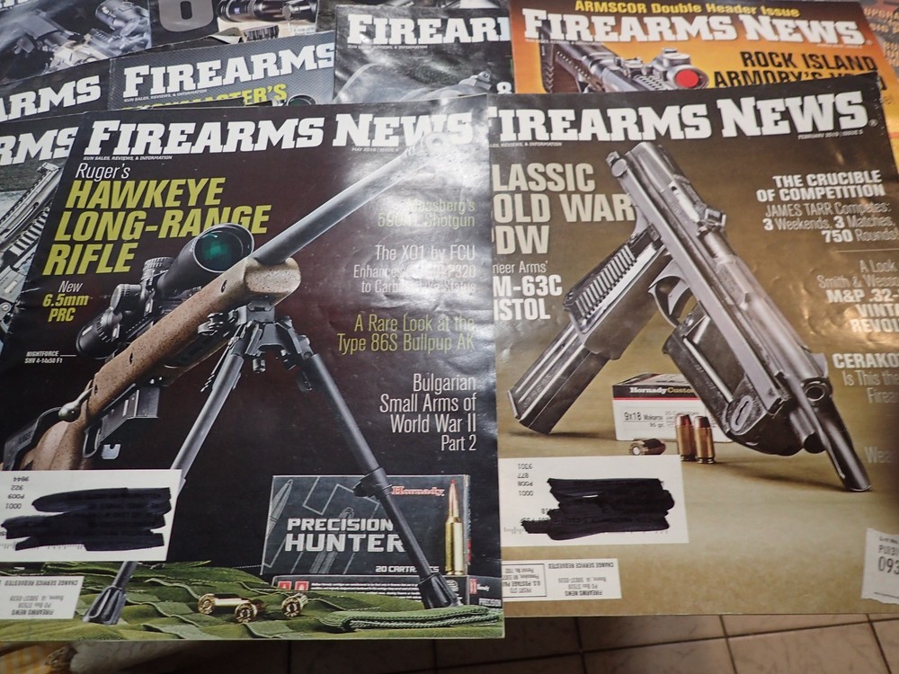Firearms News Magazine Lot Of 13 various Issues 2016-2019