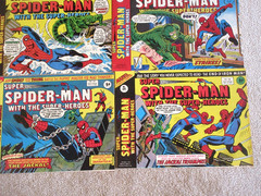 Super Spider-Man & the Titans Comics x 9, # 190-198 UK Marvel Weekly, FN+ 1977