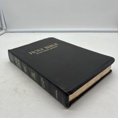 Holy Bible KJV Giant Print Red Letter Edition 1973 Varsity Black Leather Cover