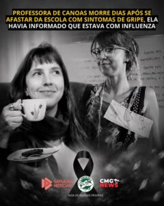 A PROFESSORA COM A XÍCARA NA MÃO MORREU DE INFLUENZA